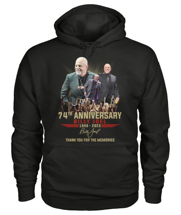 74th Anniversary Billy Joel 1949 – 2023 Thank You For The Memories T-Shirt – Limited Edition