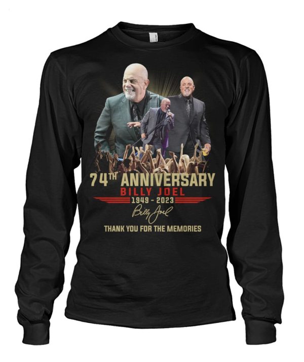 74th Anniversary Billy Joel 1949 – 2023 Thank You For The Memories T-Shirt – Limited Edition