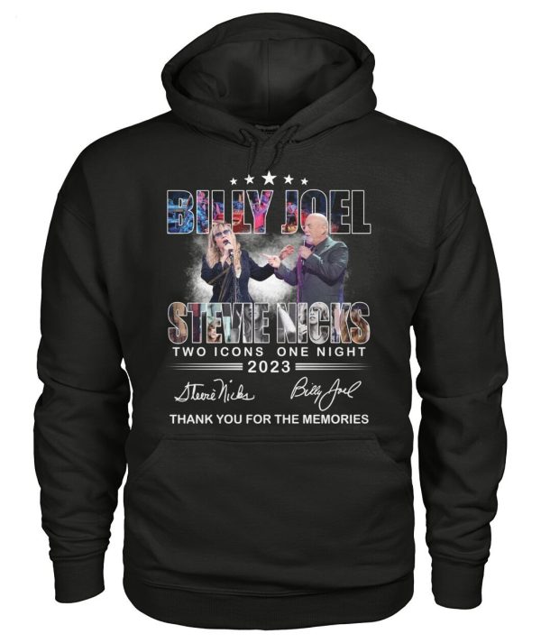 Billy Joel Stevie Nicks Two Icons One Night 2023 Thank You For The Memories T-Shirt – Limited Edition