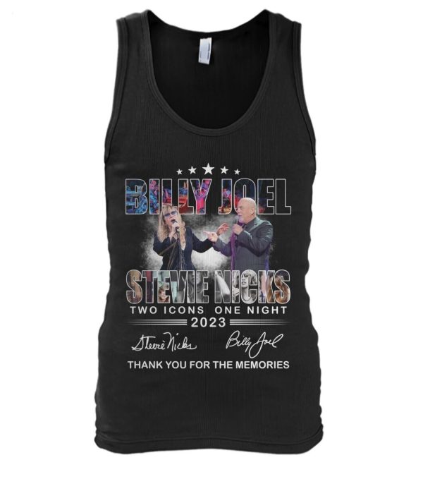 Billy Joel Stevie Nicks Two Icons One Night 2023 Thank You For The Memories T-Shirt – Limited Edition