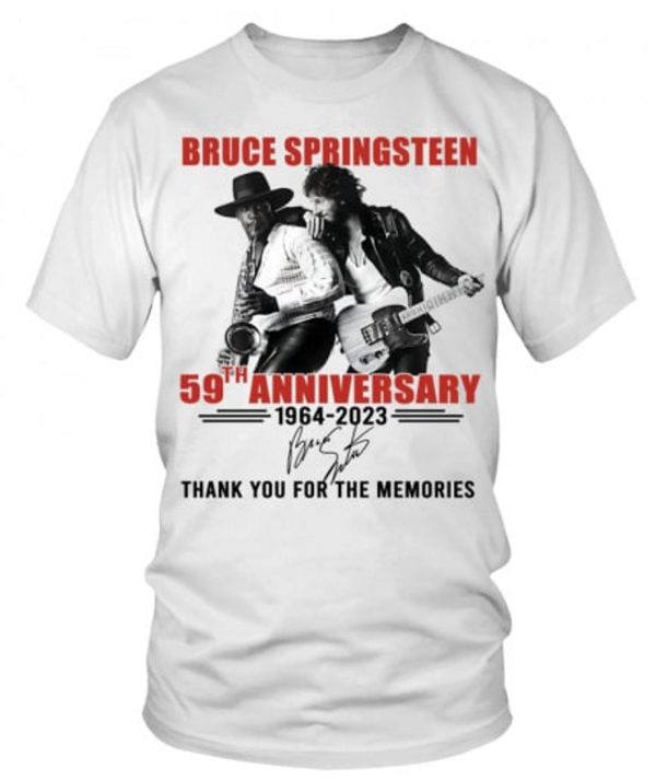 Bruce Springsteen 59th Anniversary 1964 – 2023 Thank You For The Memories T-Shirt – Limited Edition