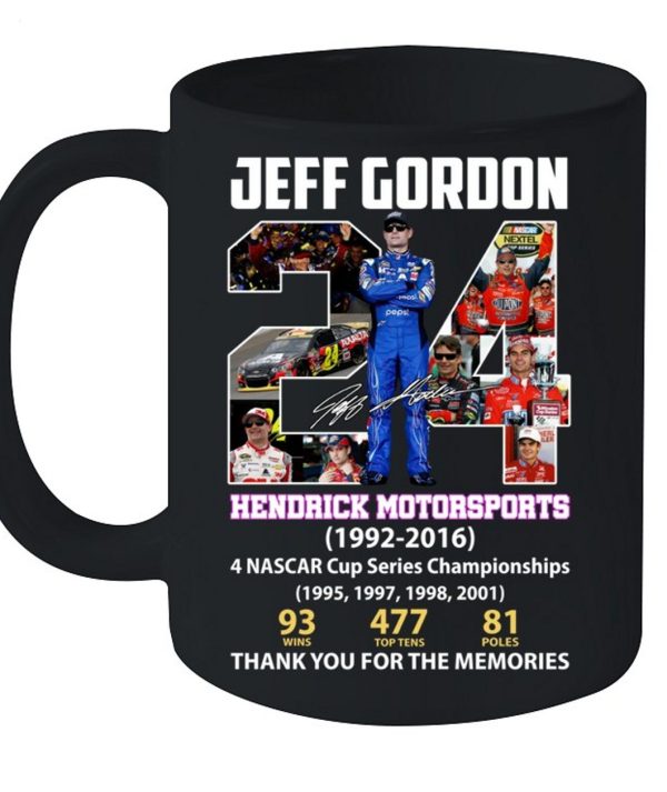 Jeff Gordon Hendrick Motorsports 1992 – 2016 Thank You For The Memories T-Shirt – Limited Edition