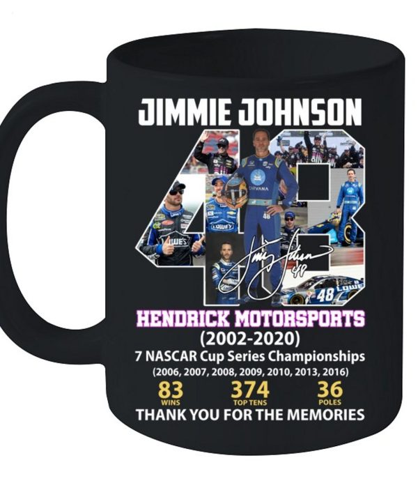 Jimmie Johnson Hendrick Motorsports 2002 – 2020 Thank You For The Memories T-Shirt – Limited Edition