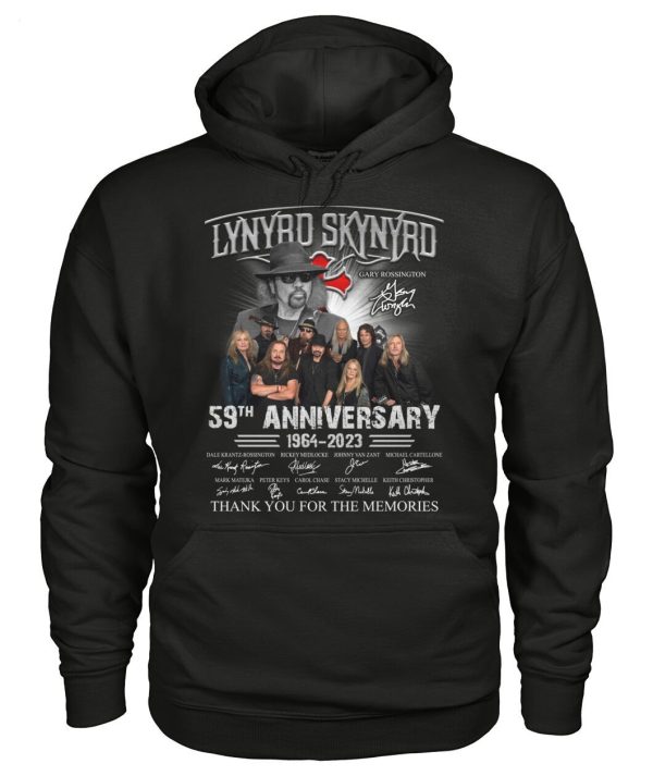 Lynyrd Skynyrd Gary Rossington 59th Anniversary 1964 – 2023 Thank You For The Memories T-Shirt – Limited Edition