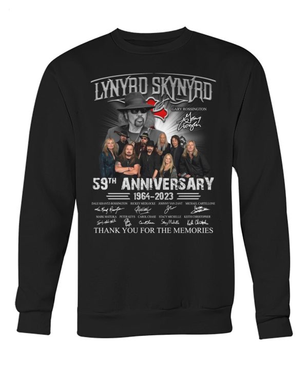 Lynyrd Skynyrd Gary Rossington 59th Anniversary 1964 – 2023 Thank You For The Memories T-Shirt – Limited Edition