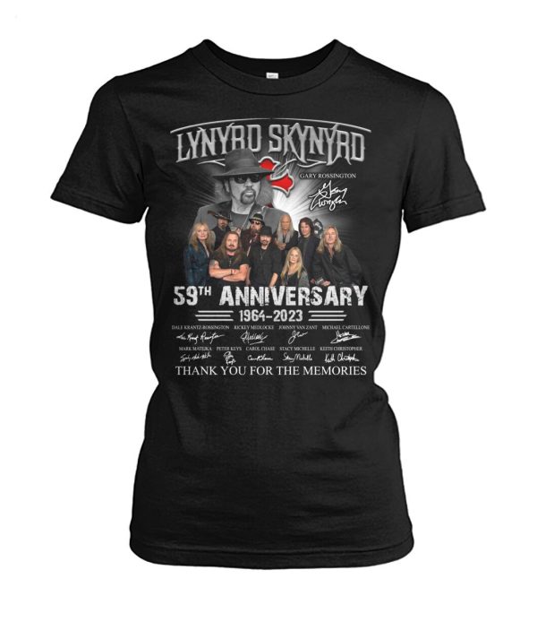 Lynyrd Skynyrd Gary Rossington 59th Anniversary 1964 – 2023 Thank You For The Memories T-Shirt – Limited Edition