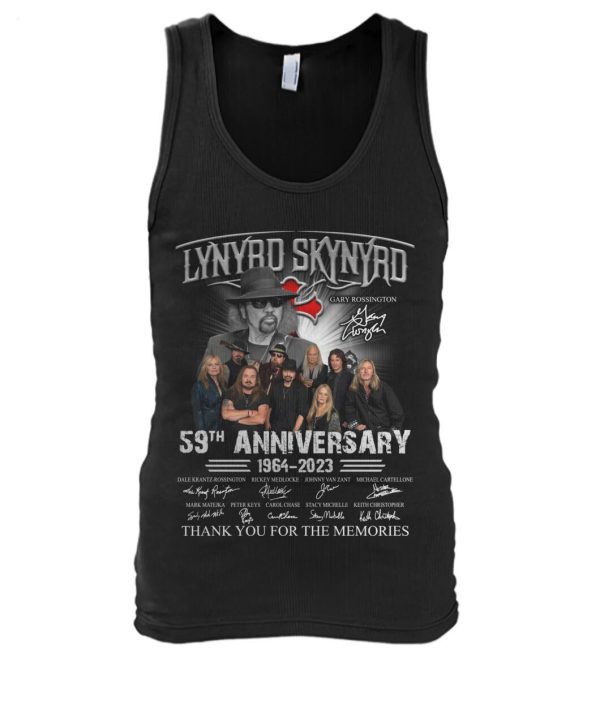 Lynyrd Skynyrd Gary Rossington 59th Anniversary 1964 – 2023 Thank You For The Memories T-Shirt – Limited Edition