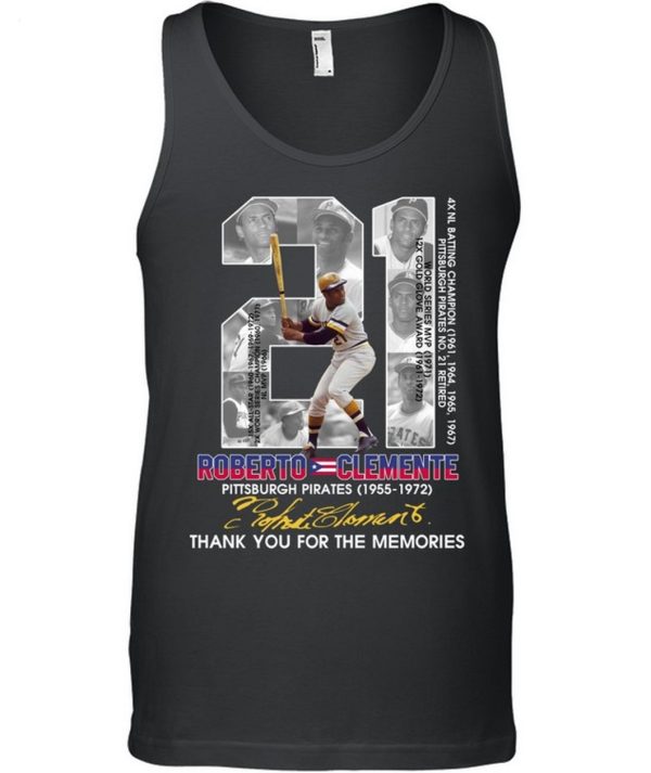 Roberto Clemente Pittsburgh Pirates 1955 – 1972 Thank You For The Memories T-Shirt – Limited Edition