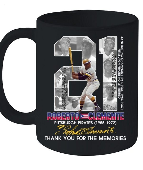 Roberto Clemente Pittsburgh Pirates 1955 – 1972 Thank You For The Memories T-Shirt – Limited Edition