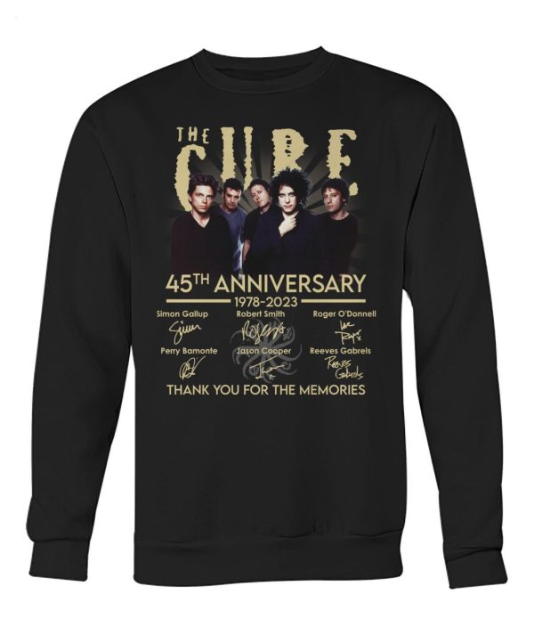 The Cure 45th Anniversary 1978 – 2023 Thank You For The Memories T-Shirt – Limited Edition