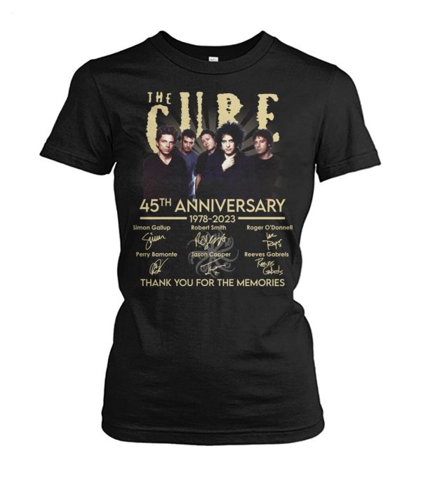 The Cure 45th Anniversary 1978 – 2023 Thank You For The Memories T-Shirt – Limited Edition