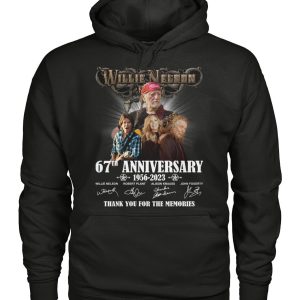 Willie Nelson 67th Anniversary 1956 – 2023 Thank You For The Memories T-Shirt – Limited Edition