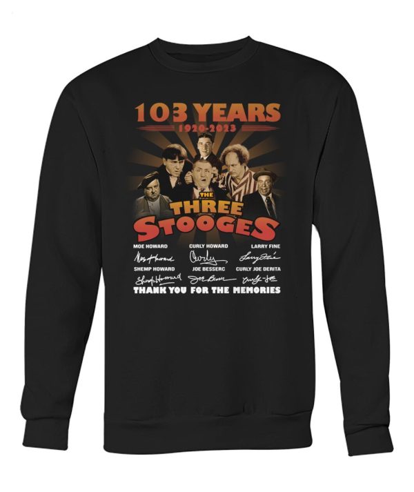 103 Years 1920 – 2023 The Three Stooges Thank You For The Memories T-Shirt – Limited Edition