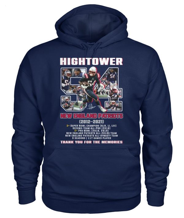 Hightower New England Patriots 2012 – 2021 Thank You For The Memories T-Shirt – Limited Edition