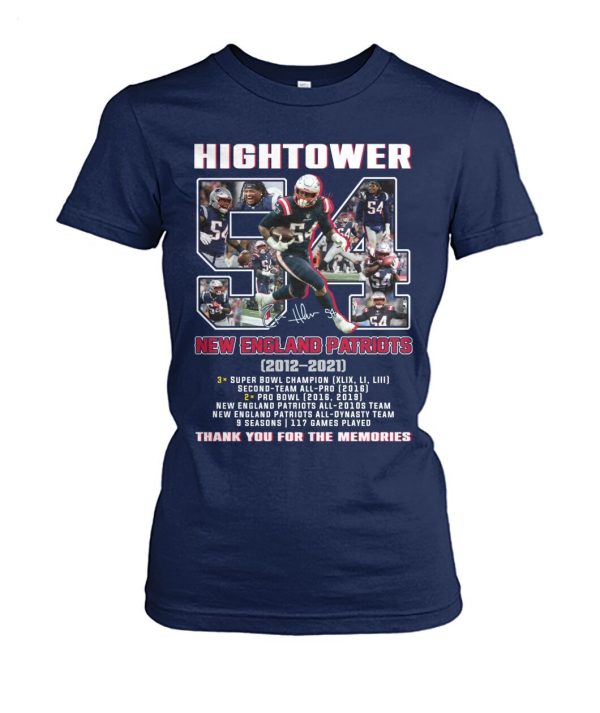 Hightower New England Patriots 2012 – 2021 Thank You For The Memories T-Shirt – Limited Edition