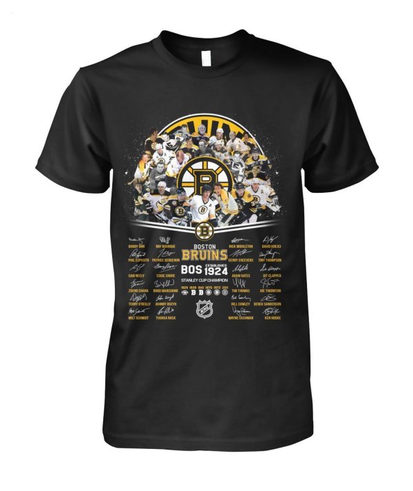 NHL Boston Bruins Established 1924 Stanley Cup Champion T-Shirt – Limited Edition