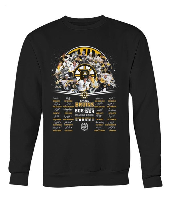 NHL Boston Bruins Established 1924 Stanley Cup Champion T-Shirt – Limited Edition