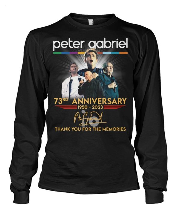 Peter Gabriel 73rd Anniversary 1950 – 2023 Thank You For The Memories T-Shirt – Limited Edition