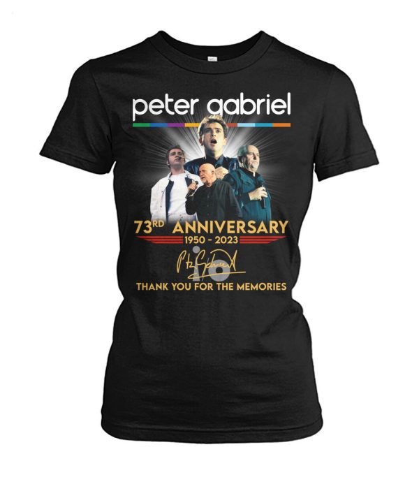 Peter Gabriel 73rd Anniversary 1950 – 2023 Thank You For The Memories T-Shirt – Limited Edition