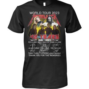 World Tour 2023 42 Years Of 1981 – 2023 Rock And Roll Hall Of Fame In 2009 Thank You For The Memories T-Shirt – Limited Edition