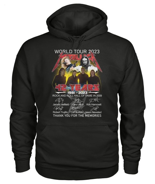 World Tour 2023 42 Years Of 1981 – 2023 Rock And Roll Hall Of Fame In 2009 Thank You For The Memories T-Shirt – Limited Edition