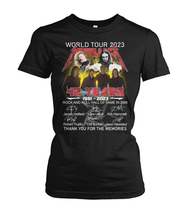 World Tour 2023 42 Years Of 1981 – 2023 Rock And Roll Hall Of Fame In 2009 Thank You For The Memories T-Shirt – Limited Edition