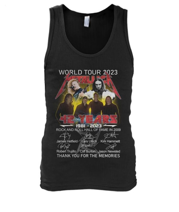 World Tour 2023 42 Years Of 1981 – 2023 Rock And Roll Hall Of Fame In 2009 Thank You For The Memories T-Shirt – Limited Edition