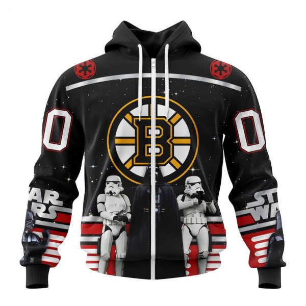 Personalized NHL Boston Bruins Special Star Wars Design May The 4th Be With You Hoodie