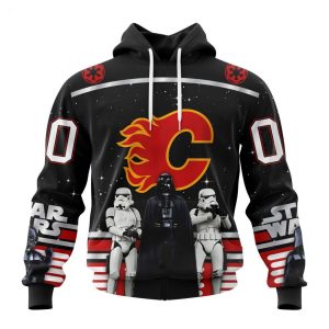 Personalized NHL Calgary Flames Special Star Wars Design May The 4th Be With You Hoodie