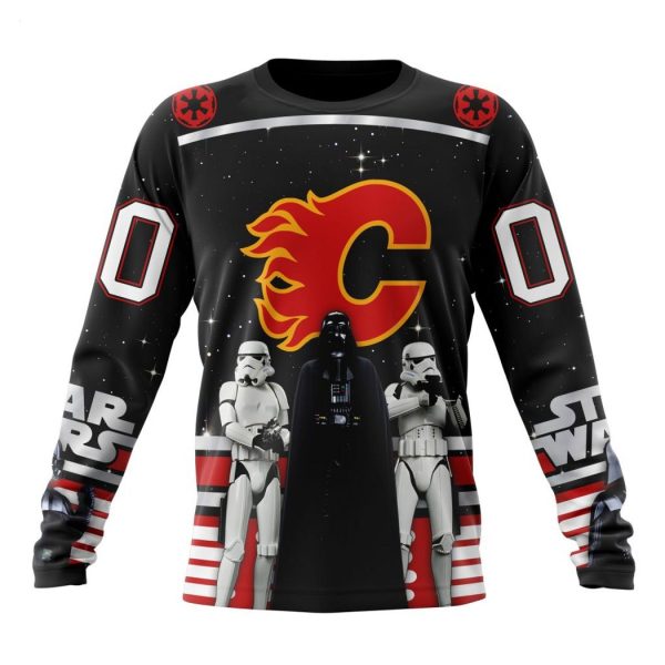 Personalized NHL Calgary Flames Special Star Wars Design May The 4th Be With You Hoodie