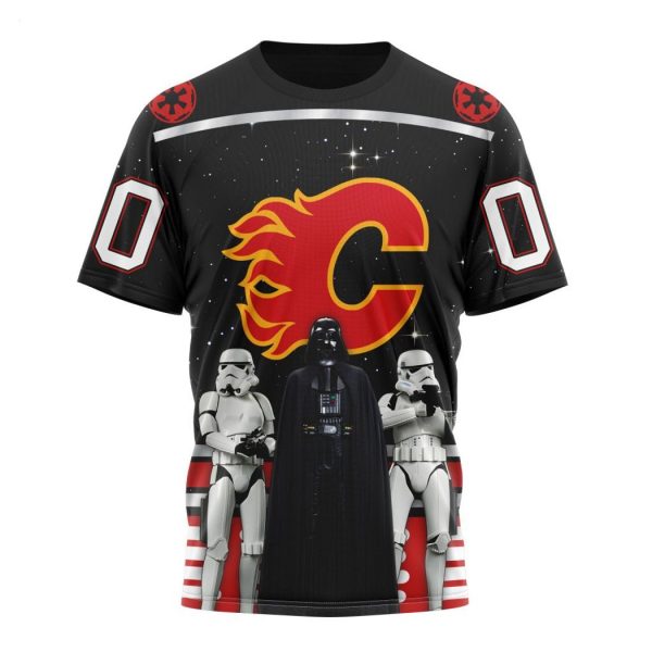 Personalized NHL Calgary Flames Special Star Wars Design May The 4th Be With You Hoodie