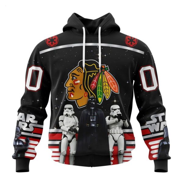 Personalized NHL Chicago Blackhawks Special Star Wars Design May The 4th Be With You Hoodie