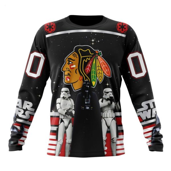 Personalized NHL Chicago Blackhawks Special Star Wars Design May The 4th Be With You Hoodie