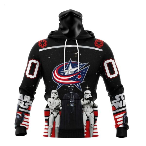 Personalized NHL Columbus Blue Jackets Special Star Wars Design May The 4th Be With You Hoodie