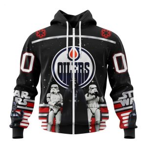 Personalized NHL Edmonton Oilers Special Star Wars Design May The 4th Be With You Hoodie
