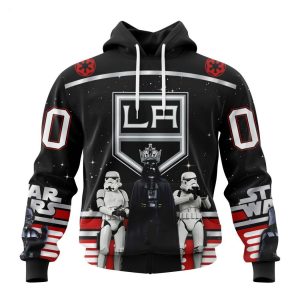 Personalized NHL Los Angeles Kings Special Star Wars Design May The 4th Be With You Hoodie