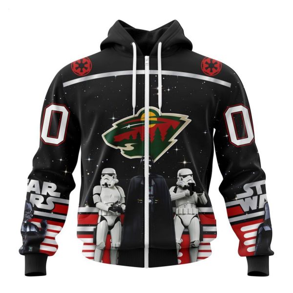 Personalized NHL Minnesota Wild Special Star Wars Design May The 4th Be With You Hoodie