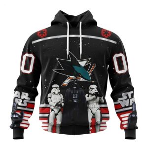 Personalized NHL San Jose Sharks Special Star Wars Design May The 4th Be With You Hoodie