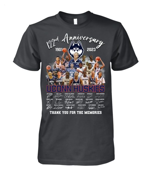 LIMITED EDITION 122nd Anniversary 1901 – 2023 Uconn Huskies Thank You For The Memories T-Shirt