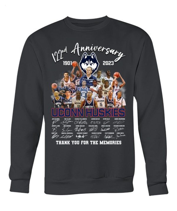 LIMITED EDITION 122nd Anniversary 1901 – 2023 Uconn Huskies Thank You For The Memories T-Shirt