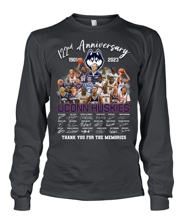 LIMITED EDITION 122nd Anniversary 1901 – 2023 Uconn Huskies Thank You For The Memories T-Shirt