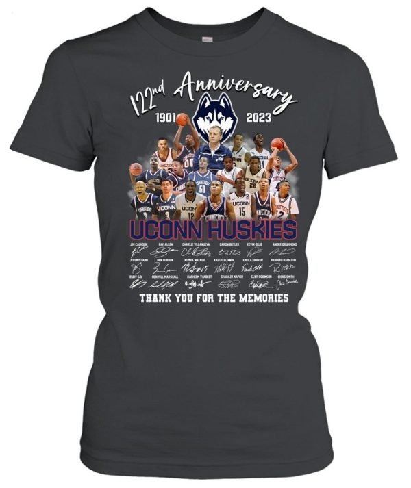 LIMITED EDITION 122nd Anniversary 1901 – 2023 Uconn Huskies Thank You For The Memories T-Shirt