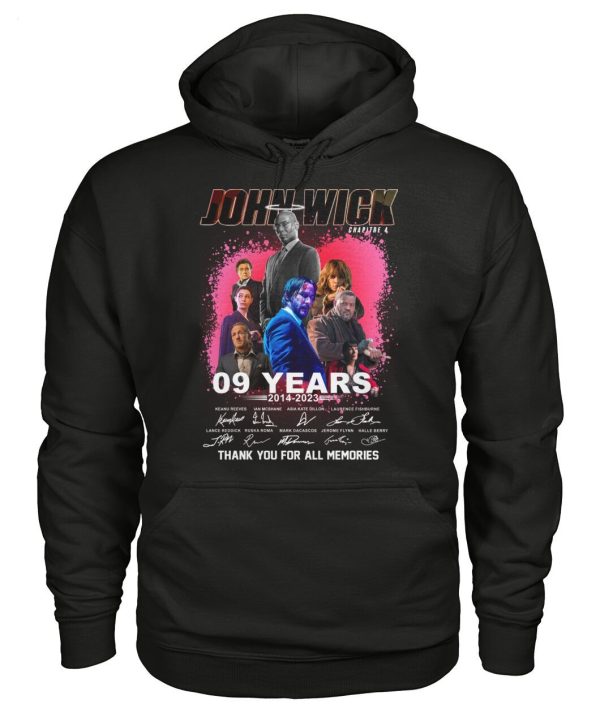 LIMITED EDITION John Wick Chapitre 4 09 Years 2014 – 2023 Thank You For The Memories T-Shirt