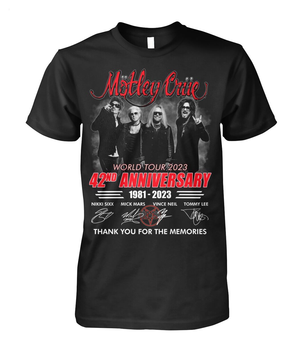 LIMITED EDITION Motley Crue World Tour 2023 42nd Anniversary