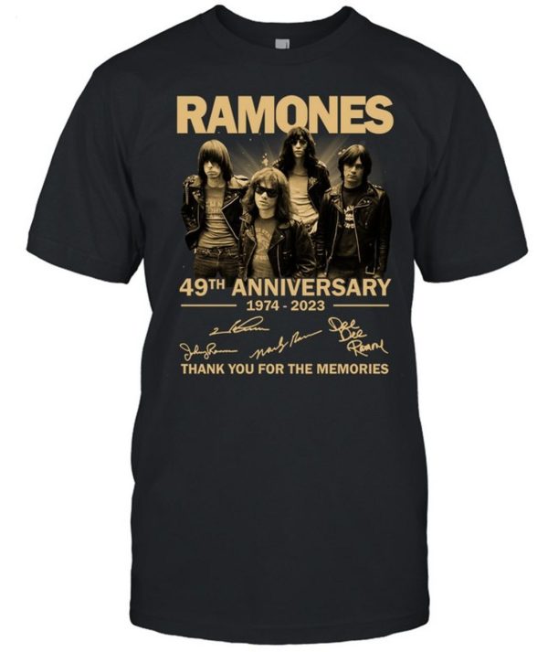 LIMITED EDITION Ramones 49th Anniversary 1974 – 2023 Thank You For The Memories T-Shirt