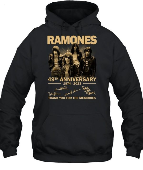 LIMITED EDITION Ramones 49th Anniversary 1974 – 2023 Thank You For The Memories T-Shirt