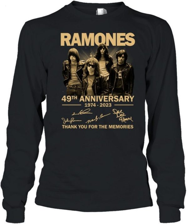 LIMITED EDITION Ramones 49th Anniversary 1974 – 2023 Thank You For The Memories T-Shirt