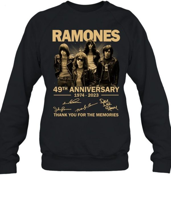 LIMITED EDITION Ramones 49th Anniversary 1974 – 2023 Thank You For The Memories T-Shirt