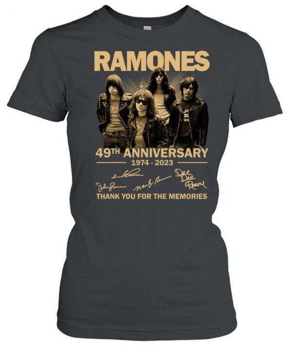 LIMITED EDITION Ramones 49th Anniversary 1974 – 2023 Thank You For The Memories T-Shirt