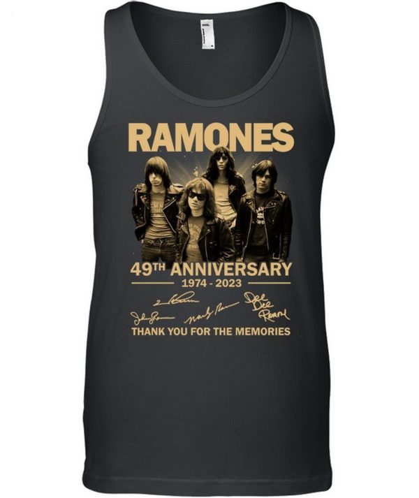 LIMITED EDITION Ramones 49th Anniversary 1974 – 2023 Thank You For The Memories T-Shirt